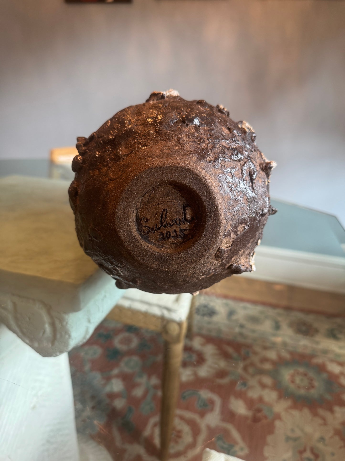 Lava Rock Ceramic Vase – Volcanic Textured Vessel