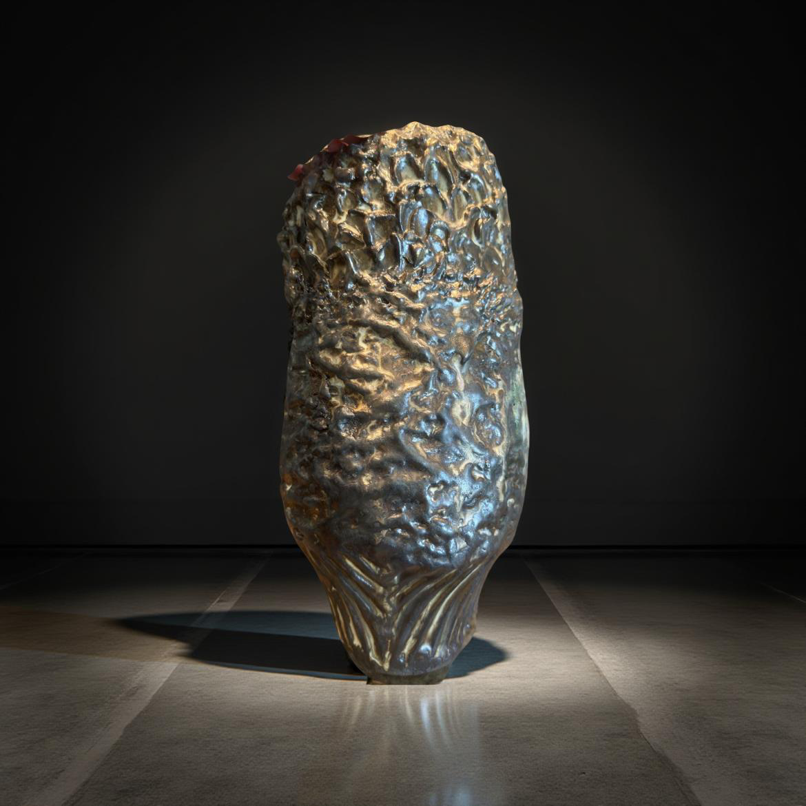 Textured Bronze Ceramic Vase – One of a Kind