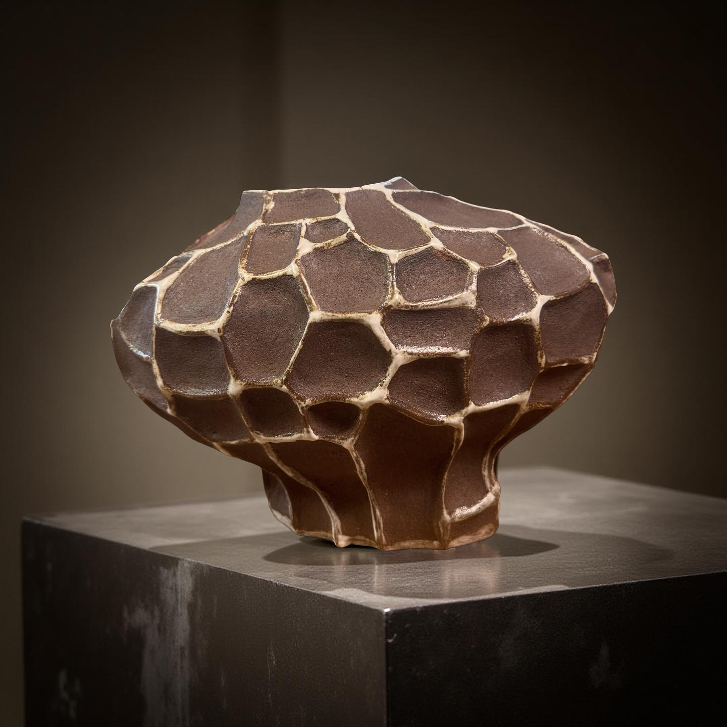 “Honeycomb Form” – Handmade Organic Textured Ceramic Sculpture