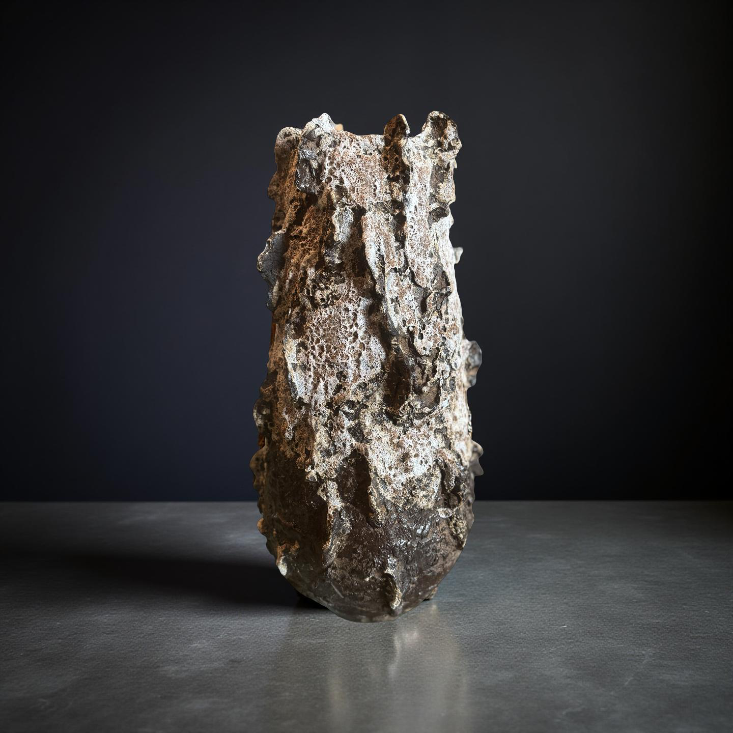 Lava Rock Ceramic Vase – Volcanic Textured Vessel