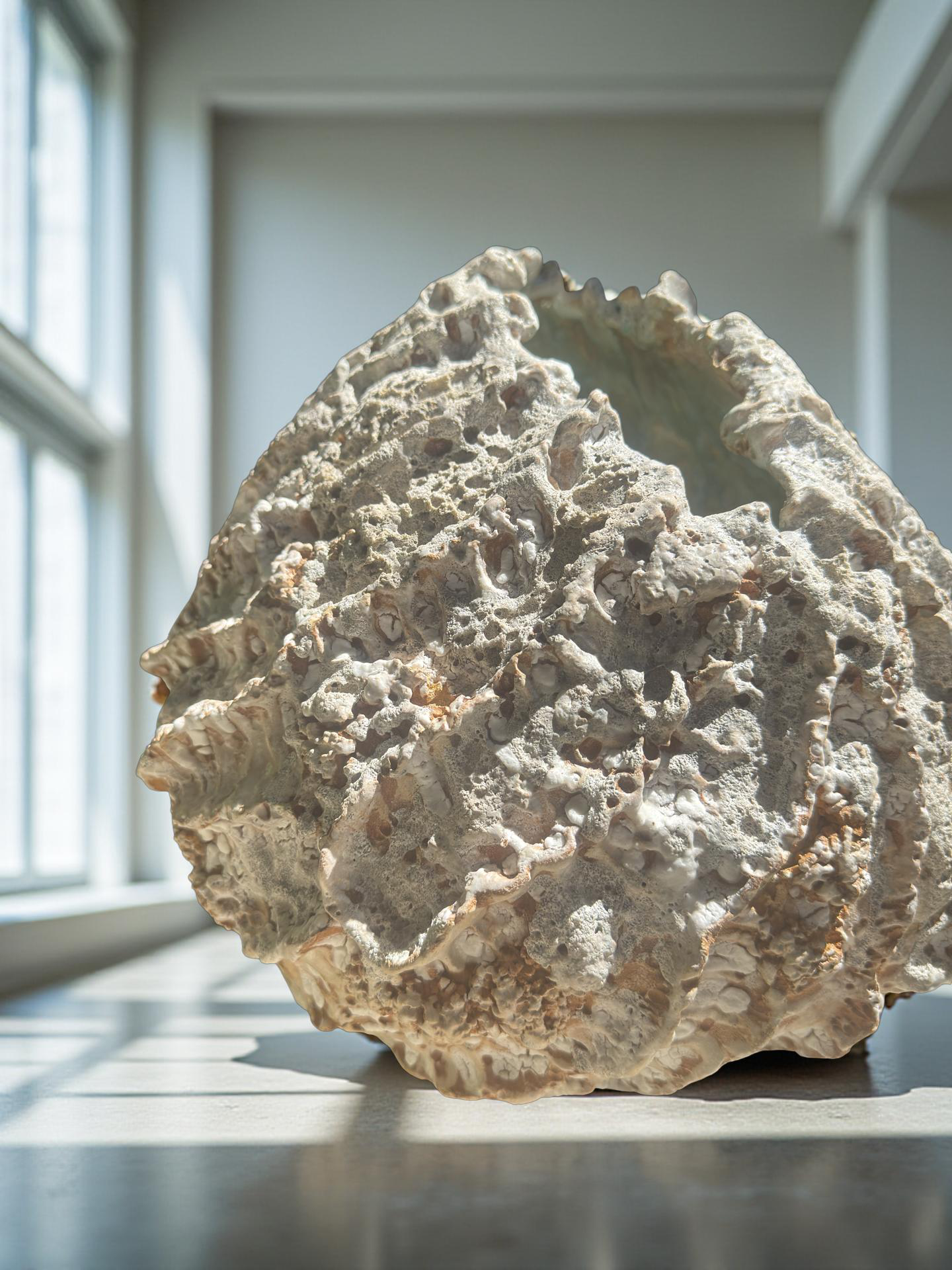 Textured Ceramic Sculpture Vessel – Organic Lava Form