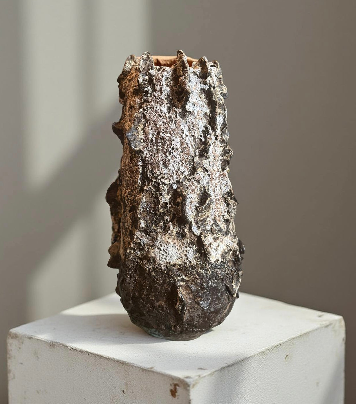 Lava Rock Ceramic Vase – Volcanic Textured Vessel