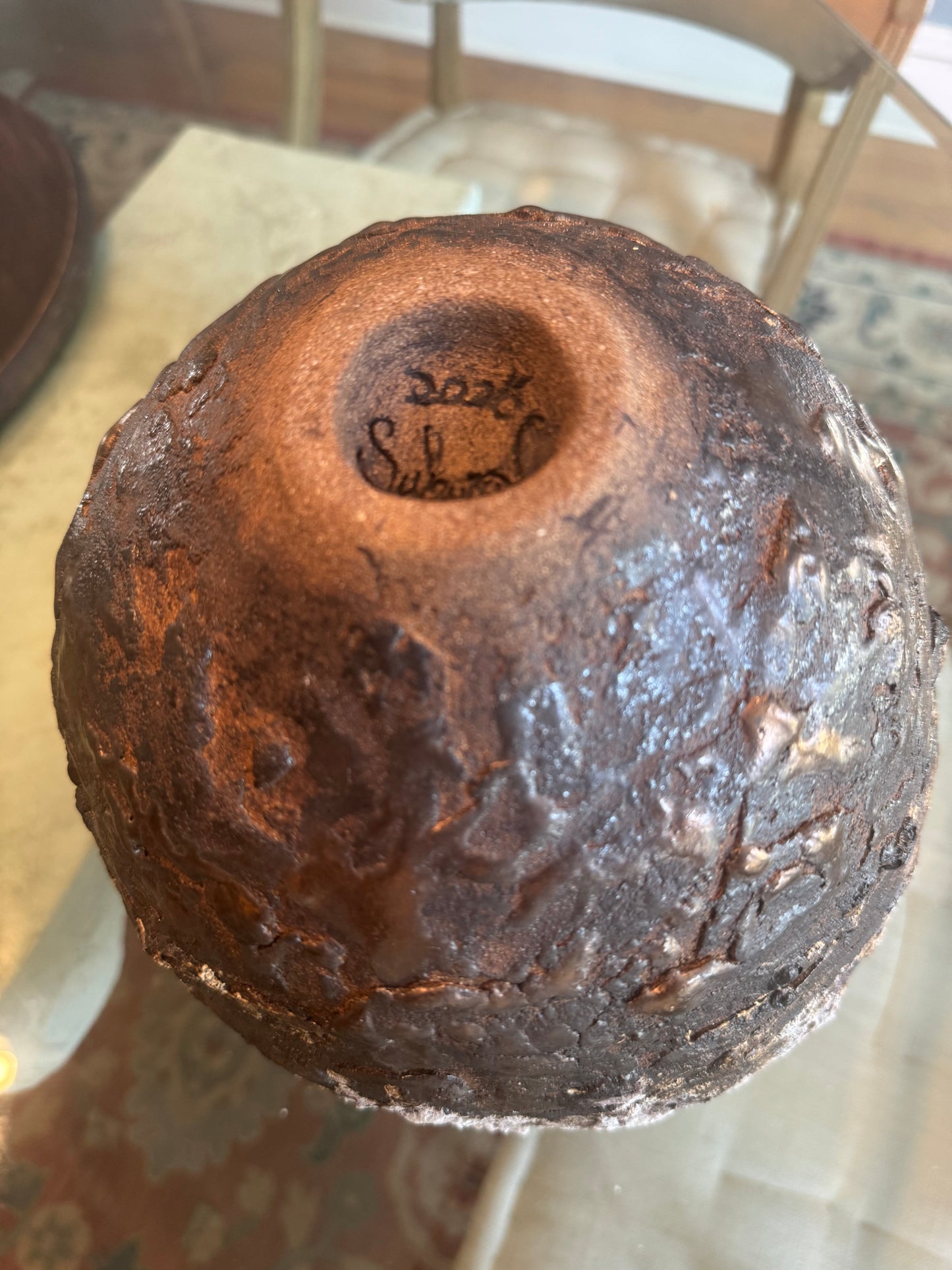 Lava Rock Ceramic Vase – Volcanic Textured Vessel