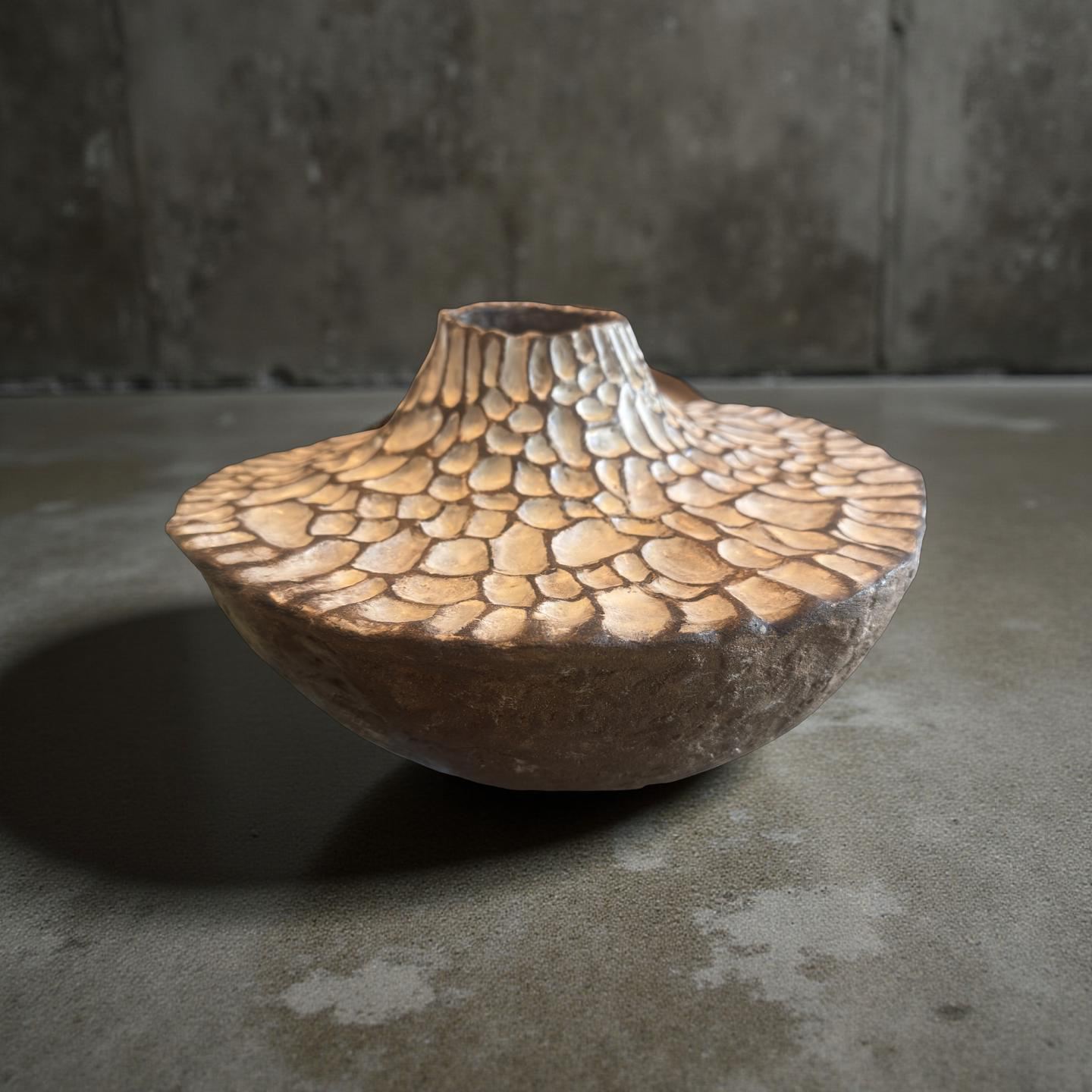 Textured Ceramic Vessel – Earth and Ash