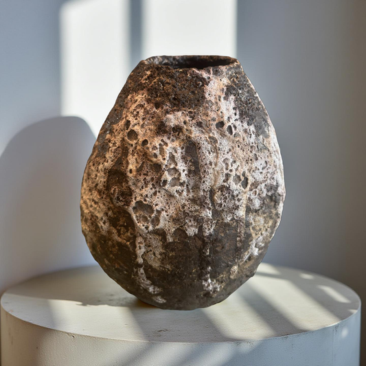 Lava Rock Ceramic Vase – Volcanic Textured Vessel