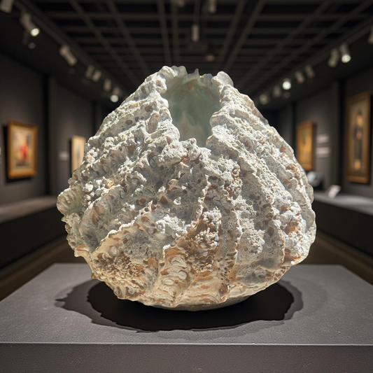 Textured Ceramic Sculpture Vessel – Organic Lava Form