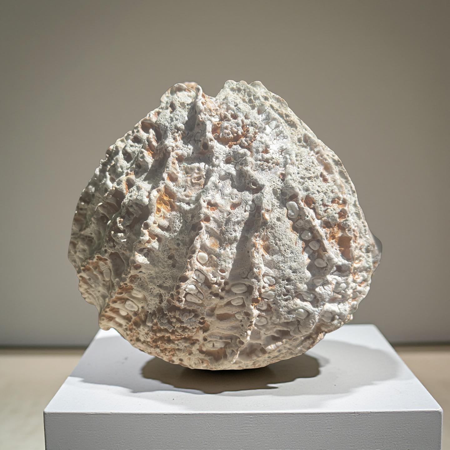 Textured Ceramic Sculpture Vessel – Organic Lava Form
