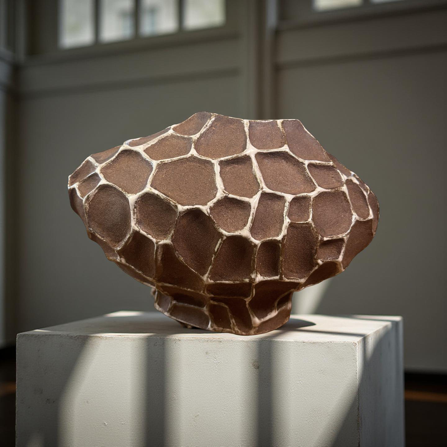 “Honeycomb Form” – Handmade Organic Textured Ceramic Sculpture