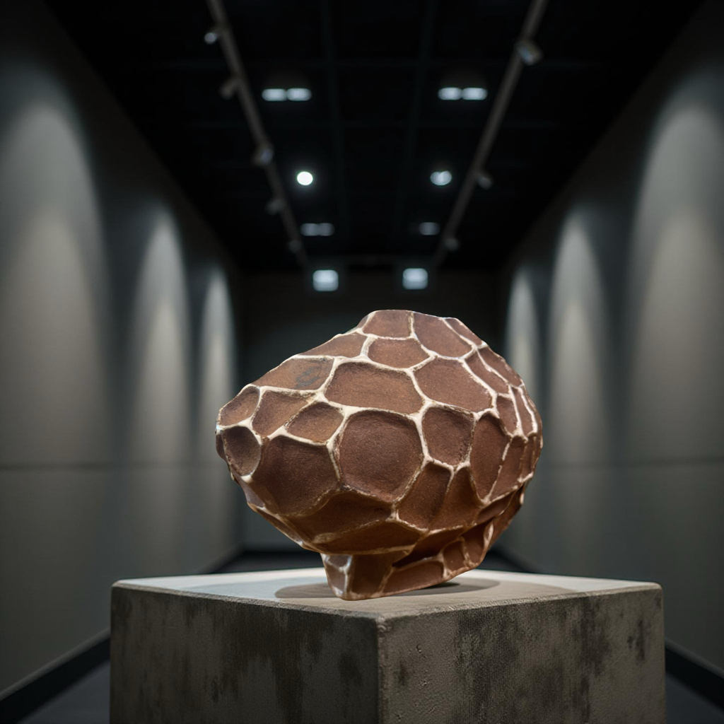 “Honeycomb Form” – Handmade Organic Textured Ceramic Sculpture