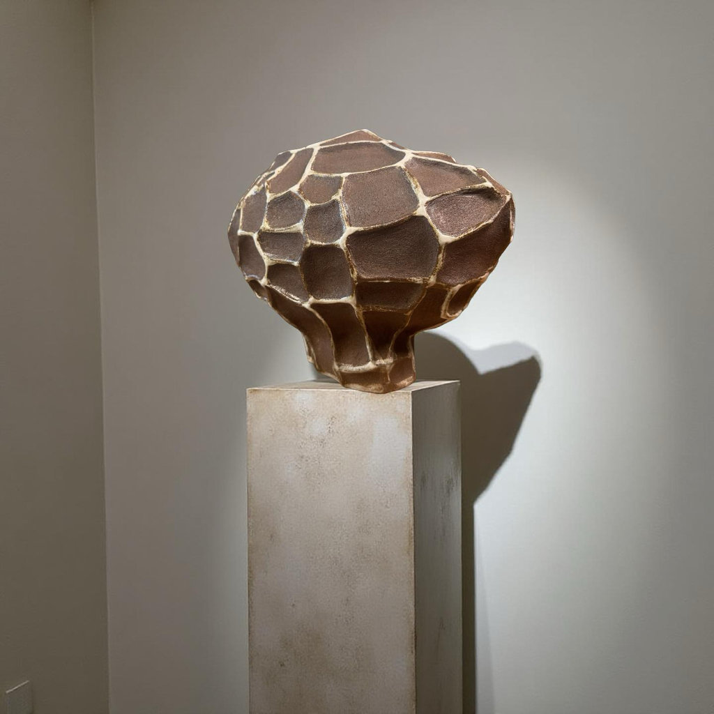 “Honeycomb Form” – Handmade Organic Textured Ceramic Sculpture