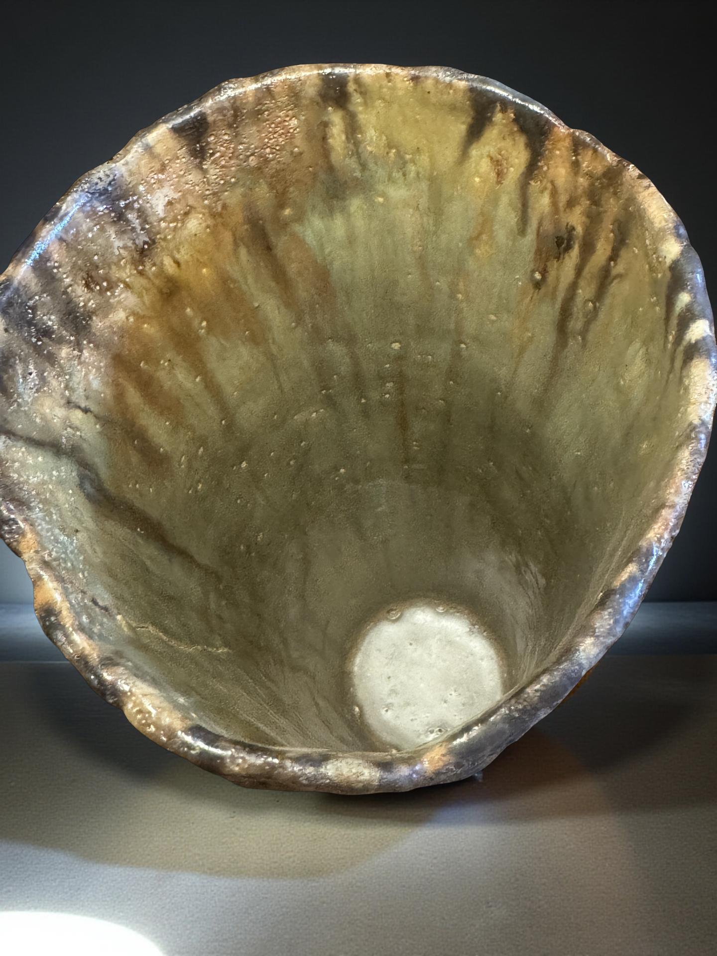 Volcanic Textured Ceramic Vase | Hand-built Sculptural Vessel | Earth-fired Surface, Organic Form, One-of-a-Kind Art Object