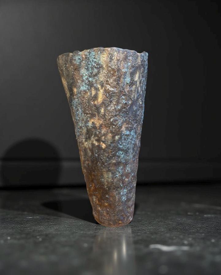 Volcanic Textured Ceramic Vase | Hand-built Sculptural Vessel | Earth-fired Surface, Organic Form, One-of-a-Kind Art Object