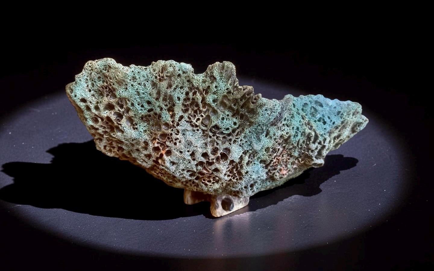 Hand-Sculpted Ceramic Vase – Lava Texture, Wabi-Sabi Coral Sculpture