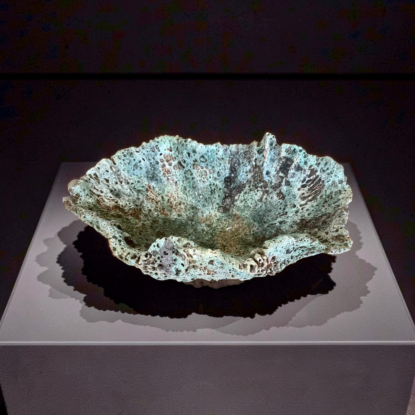 Hand-Sculpted Ceramic Vase – Lava Texture, Wabi-Sabi Coral Sculpture