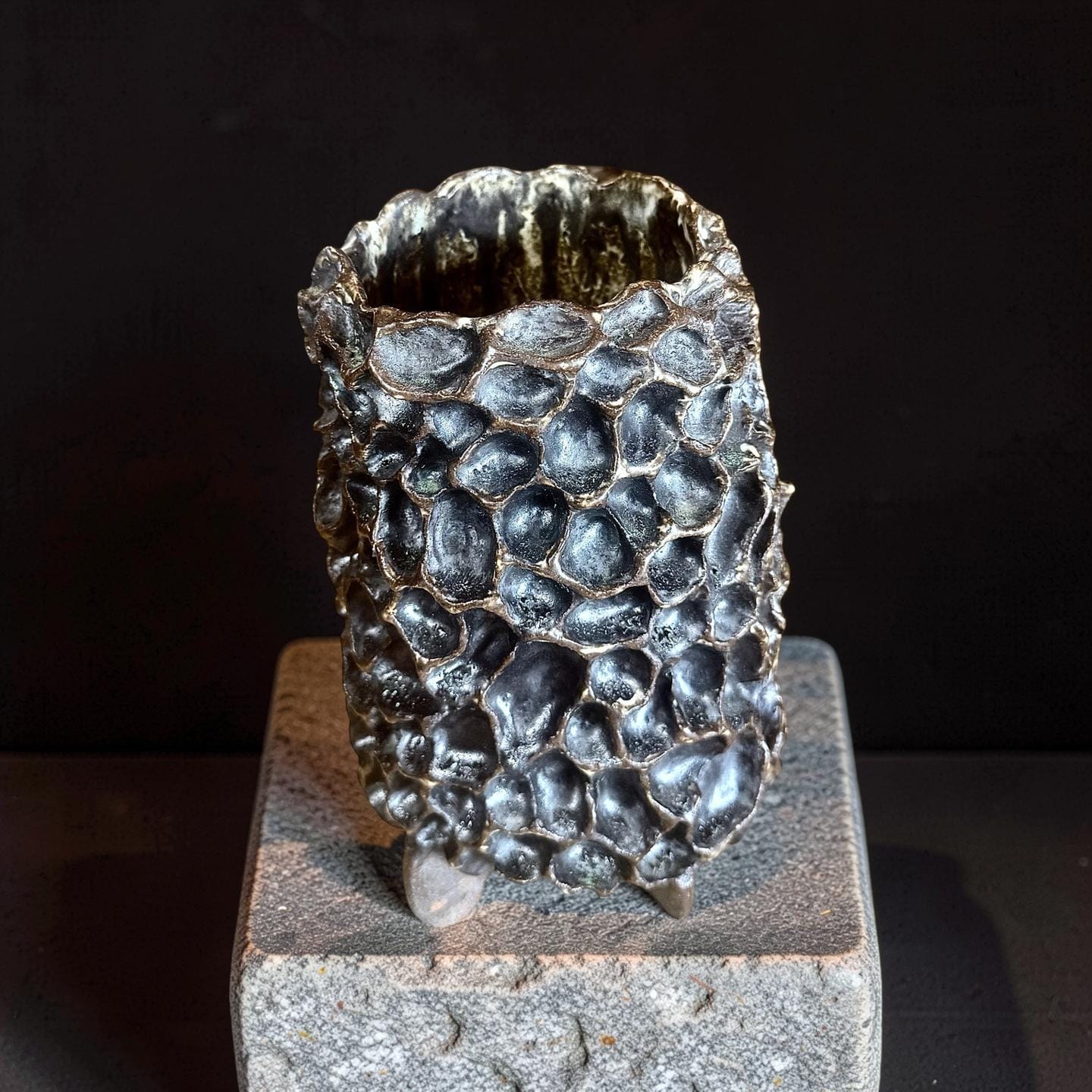 Handmade Ceramic Morel Mushroom Vase - Wabi-Sabi Organic Art, Unique Stoneware Specimen, Nature-Inspired Home Decoration