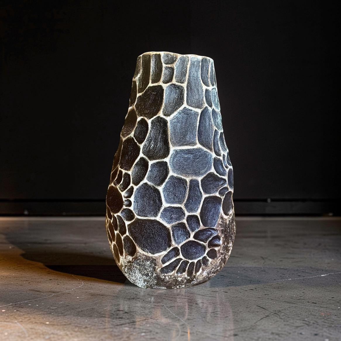 Hand-sculpted Stoneware Vase – Organic Textured Pottery, Woven Earth Collection