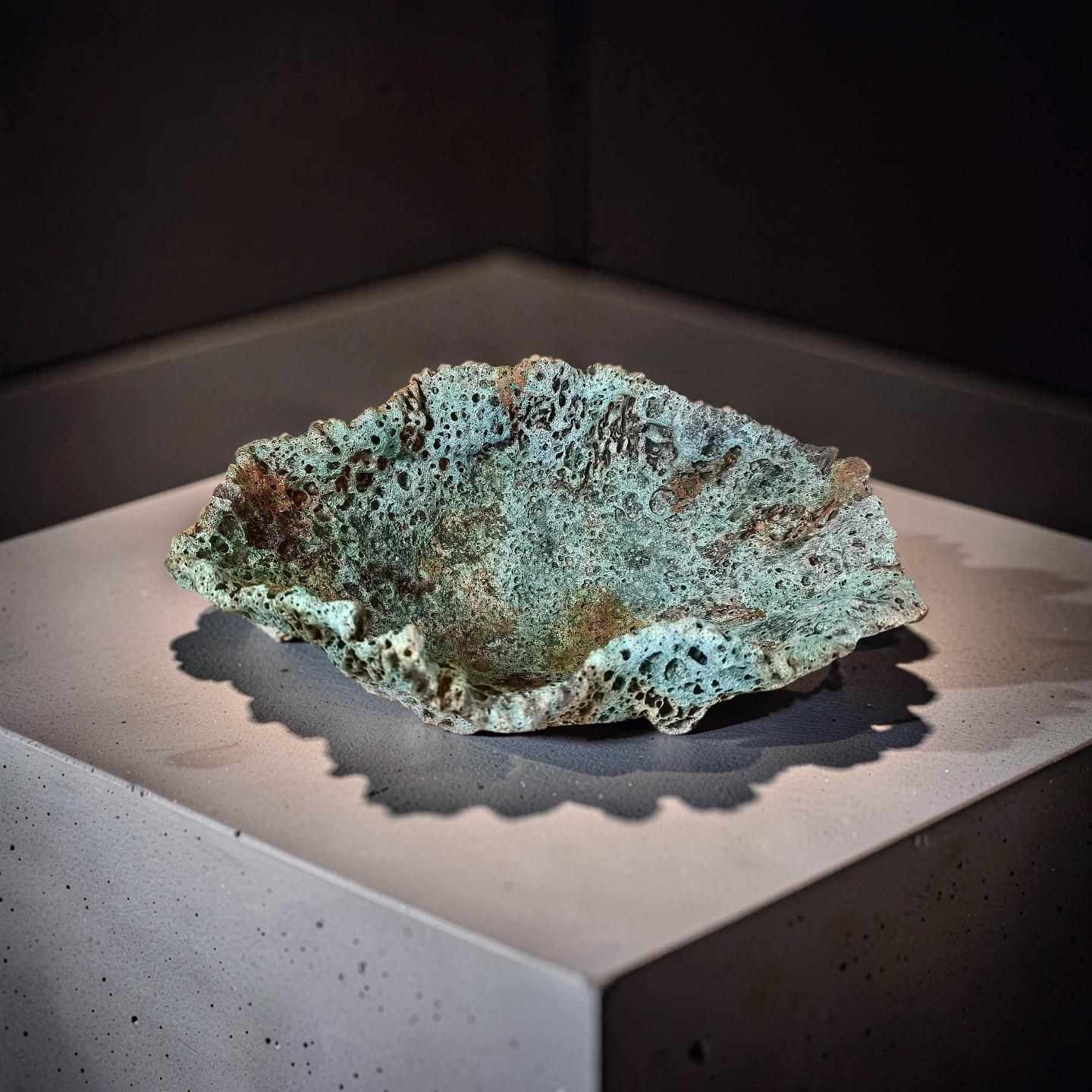 Hand-Sculpted Ceramic Vase – Lava Texture, Wabi-Sabi Coral Sculpture