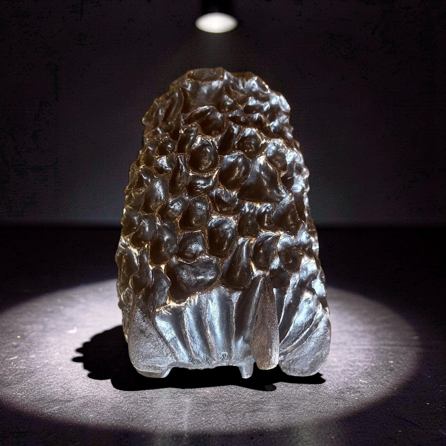 Handmade Ceramic Morel Mushroom Vase - Wabi-Sabi Organic Art, Unique Stoneware Specimen, Nature-Inspired Home Decoration