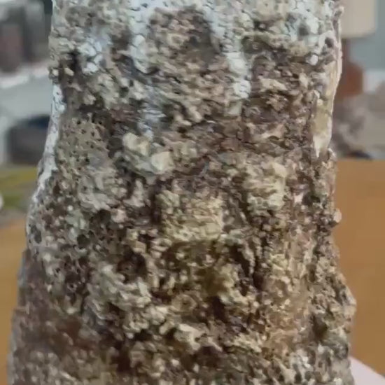 Handmade Ceramic Vase: Rustic Textured Home Decor (8.5x13x12 inches)